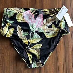 Lands' End Tropical Leaf Bikini Bottom